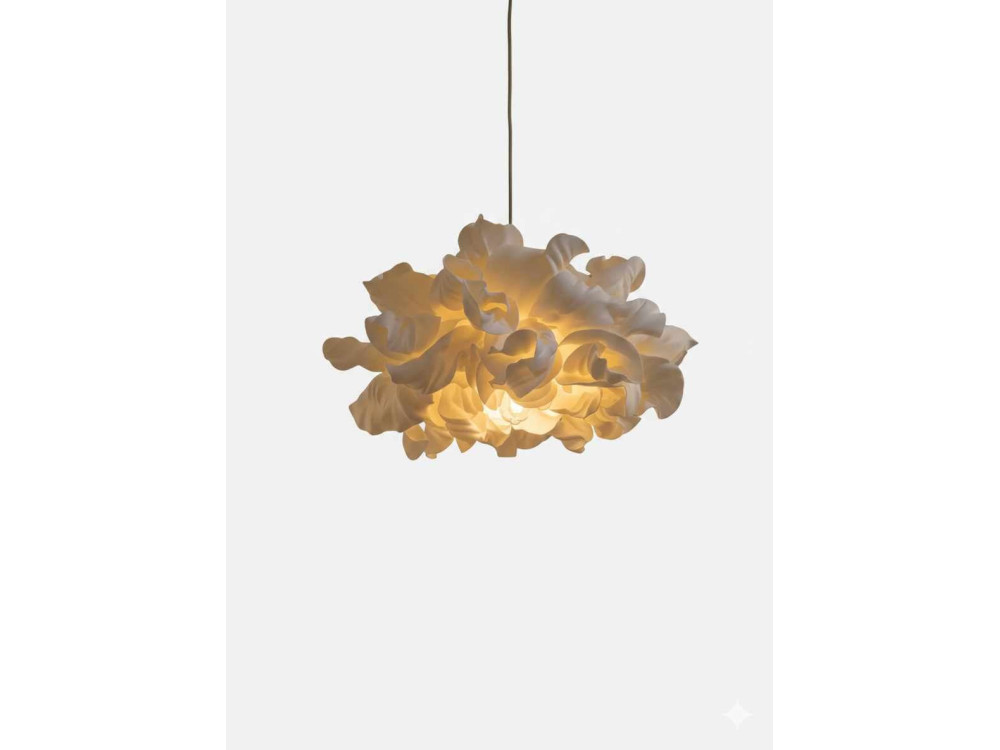 Hanglamp van kunststof "MOD0018" - 48 x 48 cm - Crème