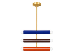 Metalen kroonluchter "Vento" - 35 x 10 cm - Blauw