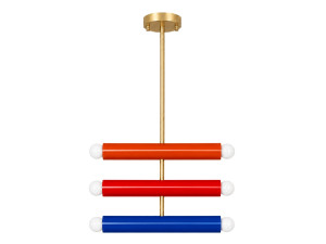 Metalen kroonluchter "Vento" - 35 x 10 cm - Oranje