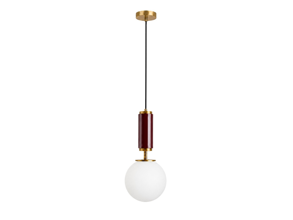 Metalen hanglamp "Moira" - 15 x 15 x 120 cm - Rood