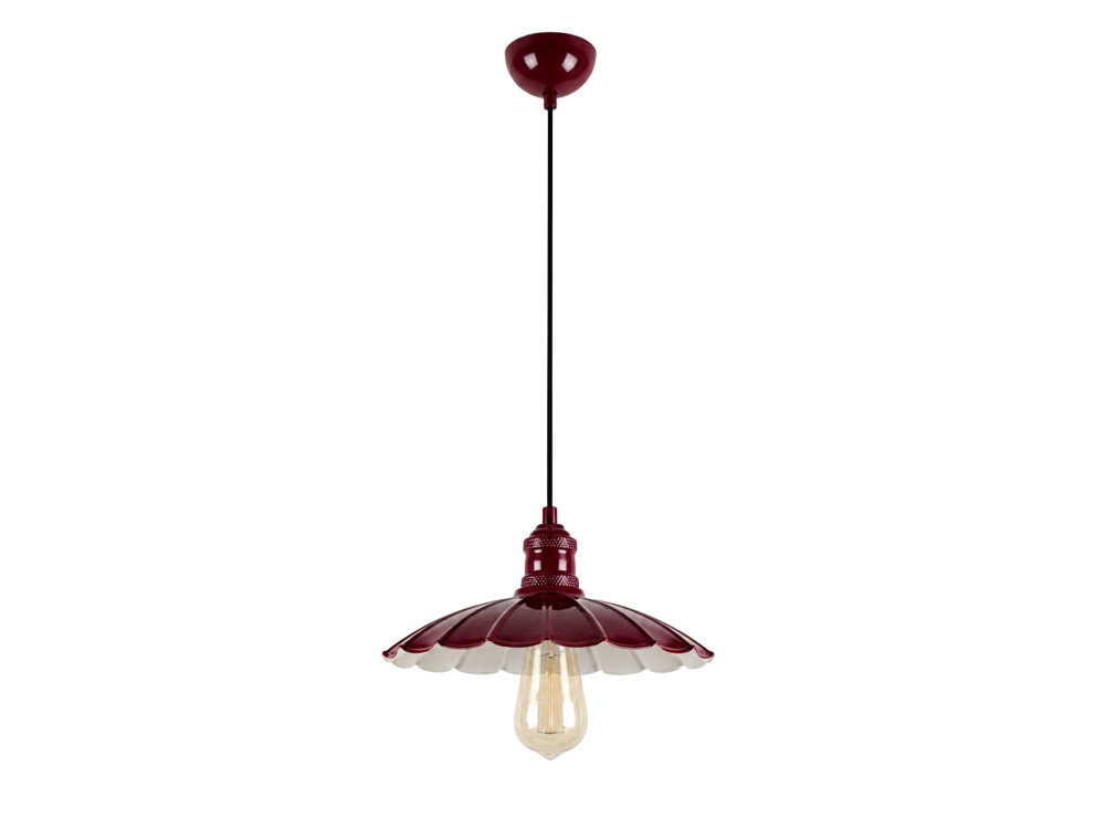 Metalen hanglamp "Volan" - 25 x 25 cm - Bordeaux