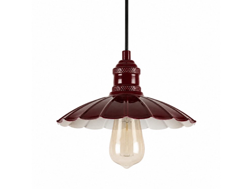 Metalen hanglamp "Volan" - 25 x 25 cm - Bordeaux