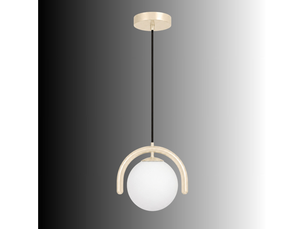 Metalen hanglamp "GEDIK-20441" - 20 x 20 cm - Beige