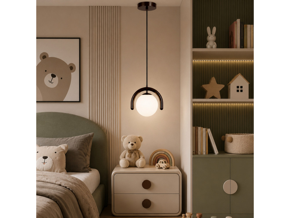 Metalen hanglamp "GEDIK-20441" - 20 x 20 cm - Bruin