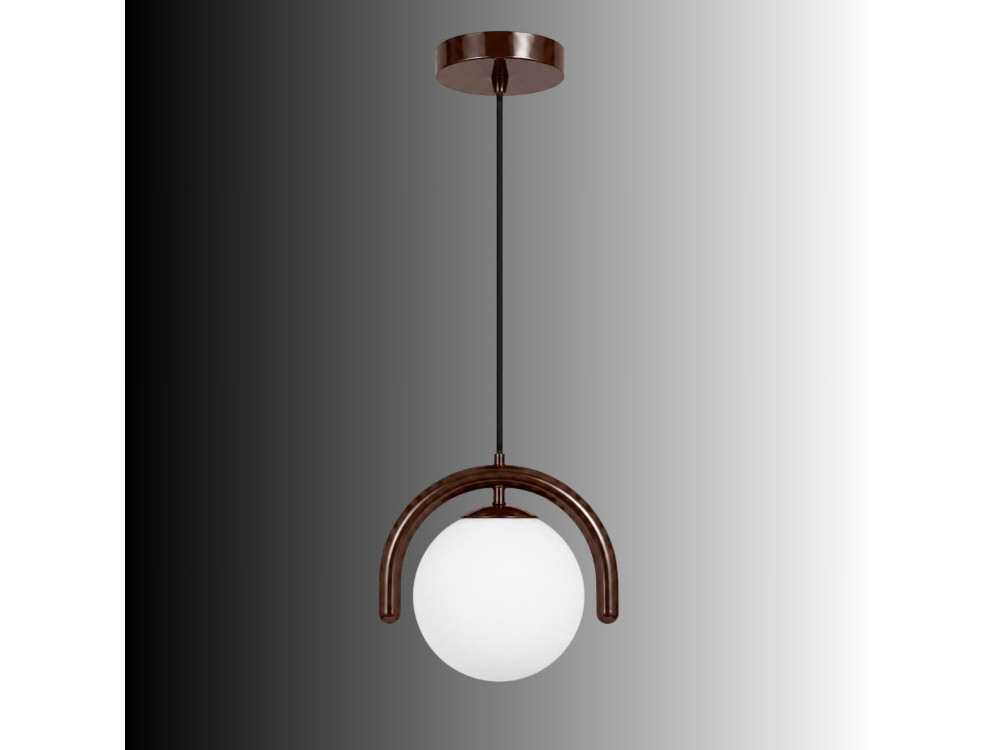 Metalen hanglamp "GEDIK-20441" - 20 x 20 cm - Bruin