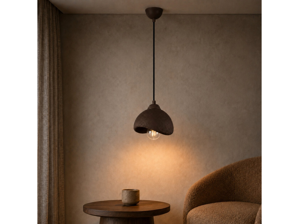 Metalen hanglamp "Vegas" - 21 x 20 cm - Bruin