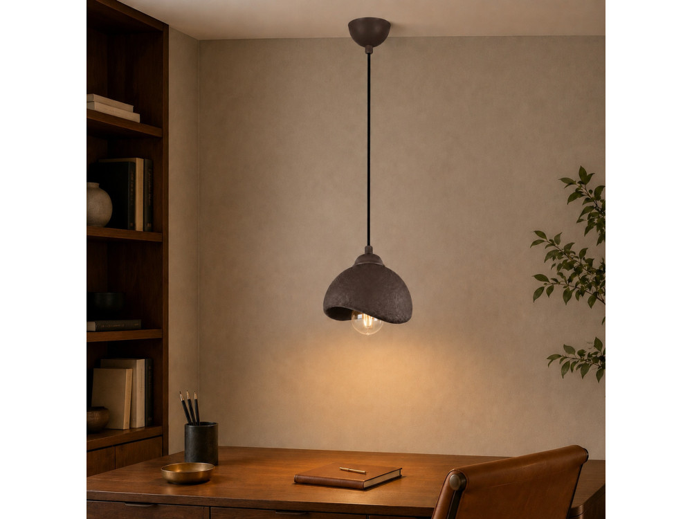 Metalen hanglamp "Vegas" - 21 x 20 cm - Bruin