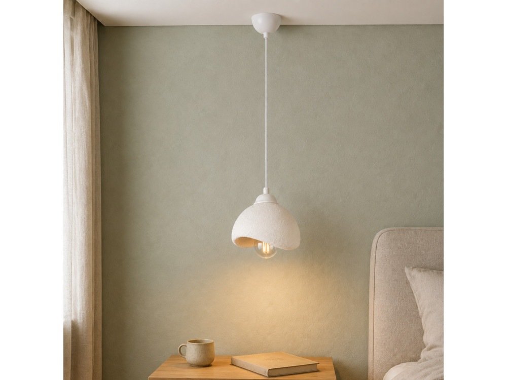 Metalen hanglamp "Vegas" - 21 x 20 cm - Wit