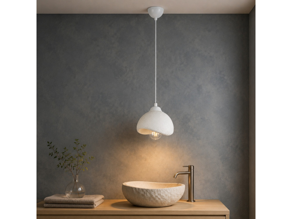 Metalen hanglamp "Vegas" - 21 x 20 cm - Wit