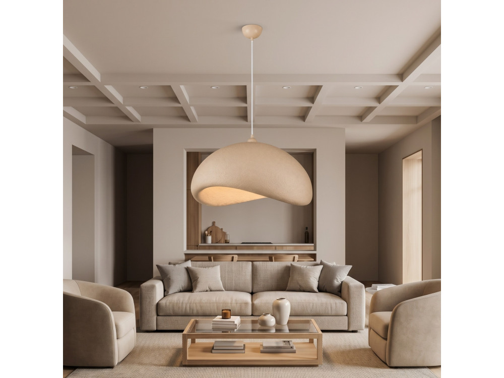 Metalen hanglamp "Vegas" - 64 x 51 cm - Beige