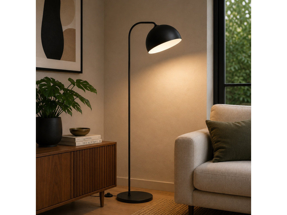 Metalen staande lamp "Yaka" - 51 x 51 cm - Zwart