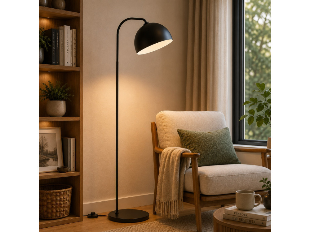 Metalen staande lamp "Yaka" - 51 x 51 cm - Zwart