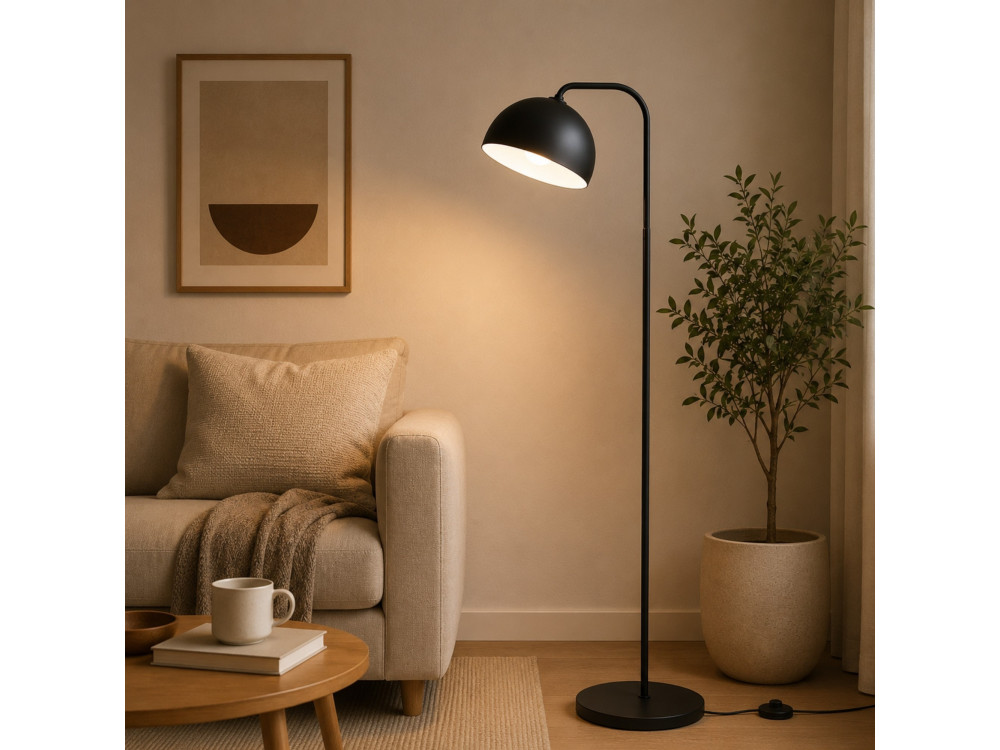 Metalen staande lamp "Yaka" - 51 x 51 cm - Zwart