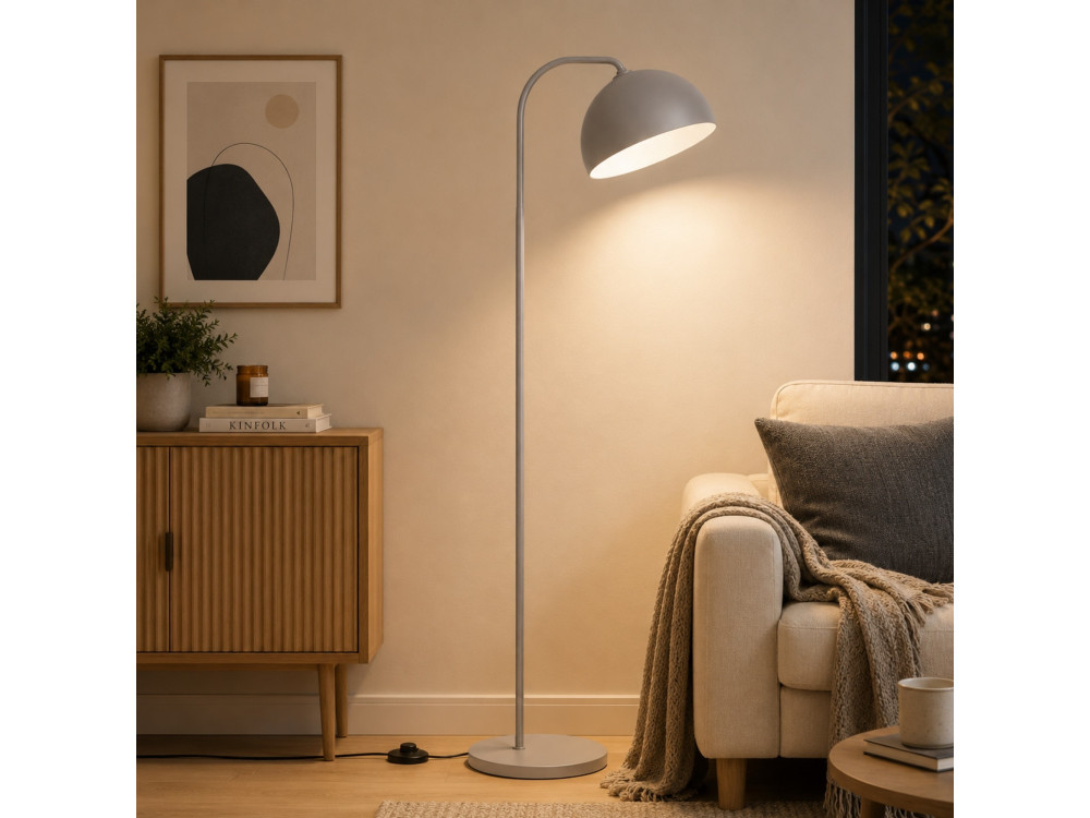 Metalen staande lamp "Yaka" - 51 x 51 cm - Grijs