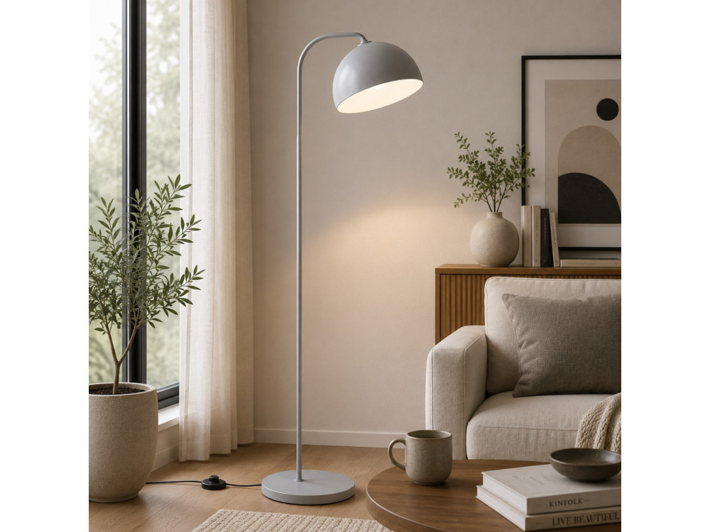 Metalen staande lamp "Yaka" - 51 x 51 cm - Grijs