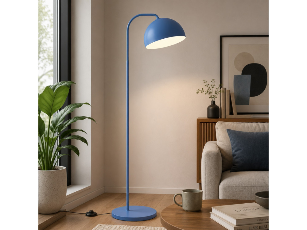 Metalen staande lamp "Yaka" - 51 x 51 cm - Blauw