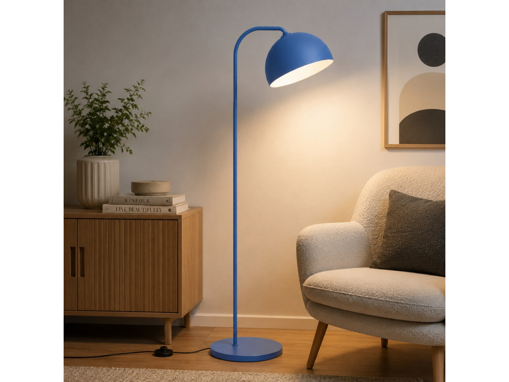 Metalen staande lamp "Yaka" - 51 x 51 cm - Blauw
