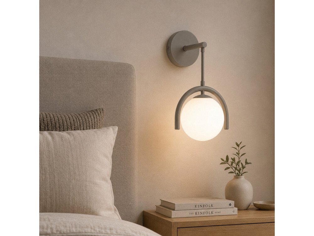 Metalen wandlamp "GEDIK-20445" - 20 x 20 cm - Grijs