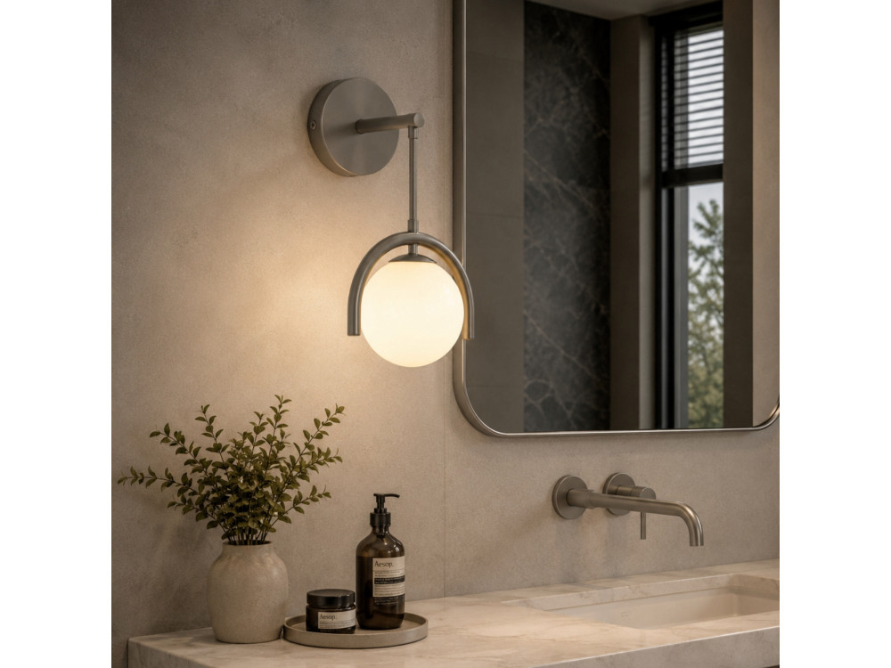Metalen wandlamp "GEDIK-20445" - 20 x 20 cm - Grijs