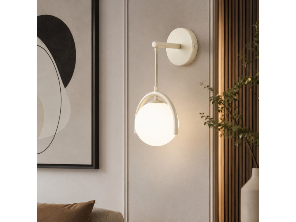 Metalen wandlamp "GEDIK-20445" - 20 x 20 cm - Beige