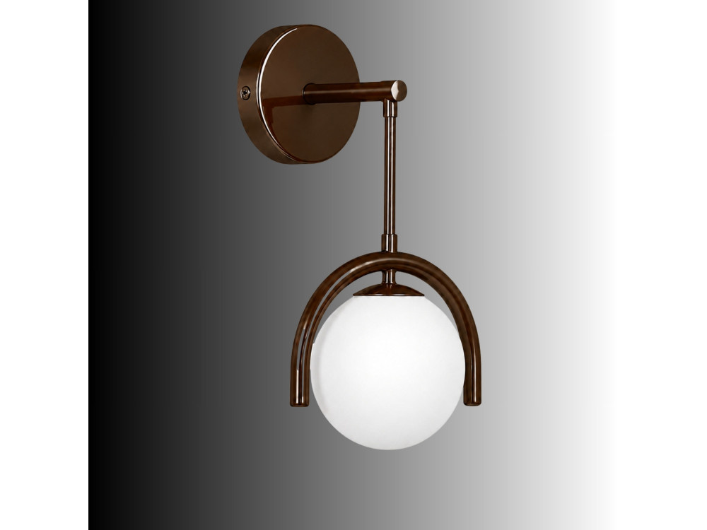 Metalen wandlamp "GEDIK-20445" - 20 x 20 cm - Bruin