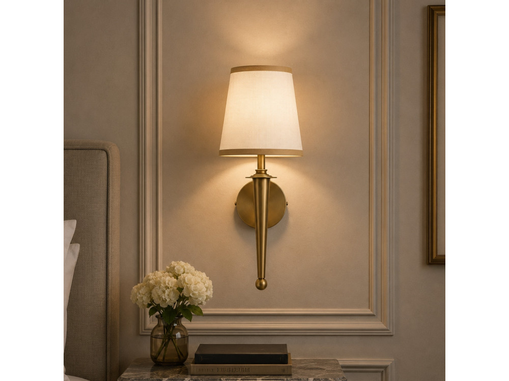 Metalen wandlamp "Milano" - 22 x 22 cm - Beige