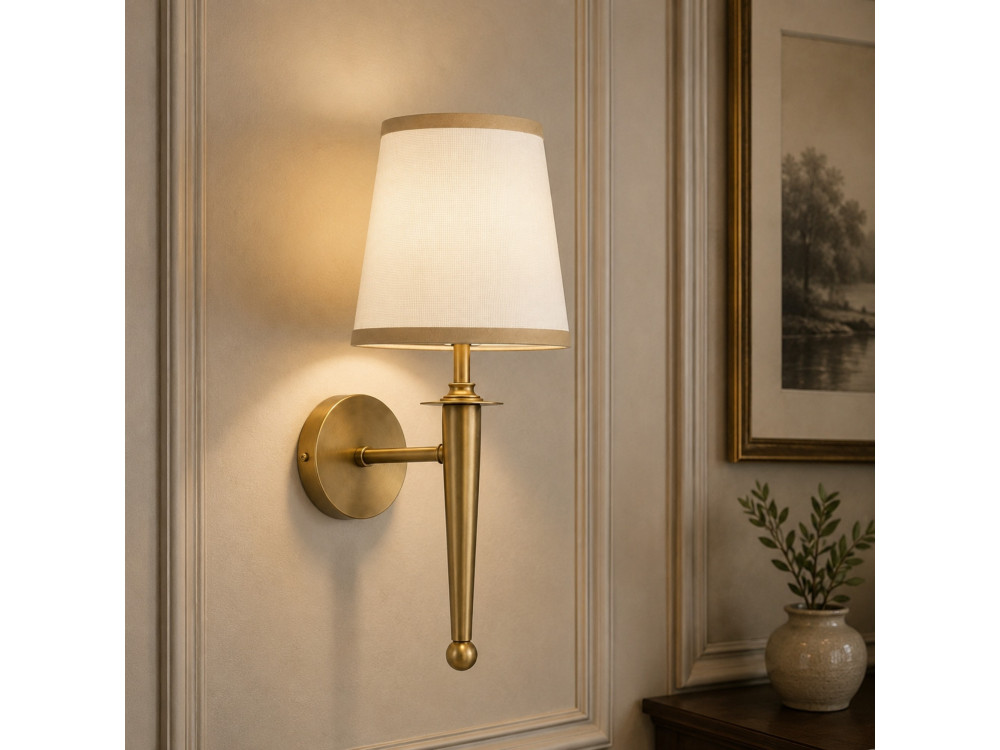 Metalen wandlamp "Milano" - 22 x 22 cm - Beige