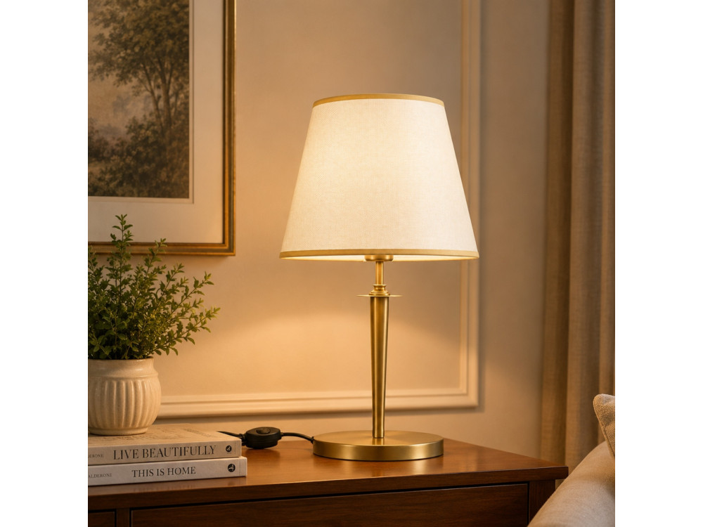 Metalen tafellamp "Milano" - 31 x 31 cm - Beige