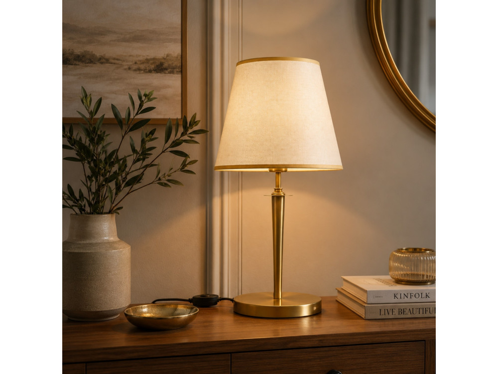 Metalen tafellamp "Milano" - 31 x 31 cm - Beige
