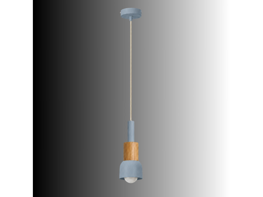 Metalen hanglamp "Elwood" - 10 x 25 cm - Blauw