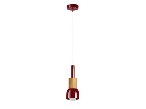 Metalen hanglamp "Elwood" - 10 x 25 cm - Rood