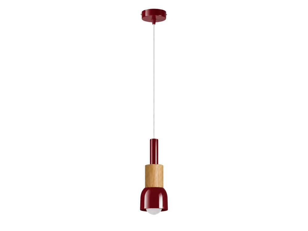 Metalen hanglamp "Elwood" - 10 x 25 cm - Rood
