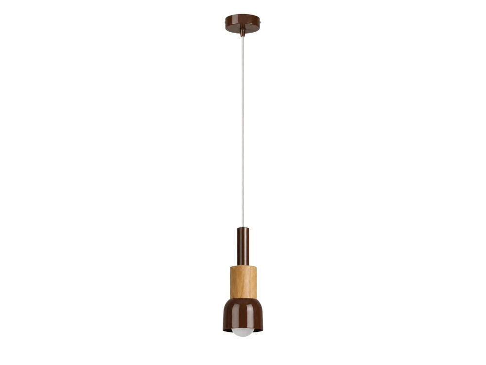 Metalen hanglamp "Elwood" - 10 x 25 cm - Bruin