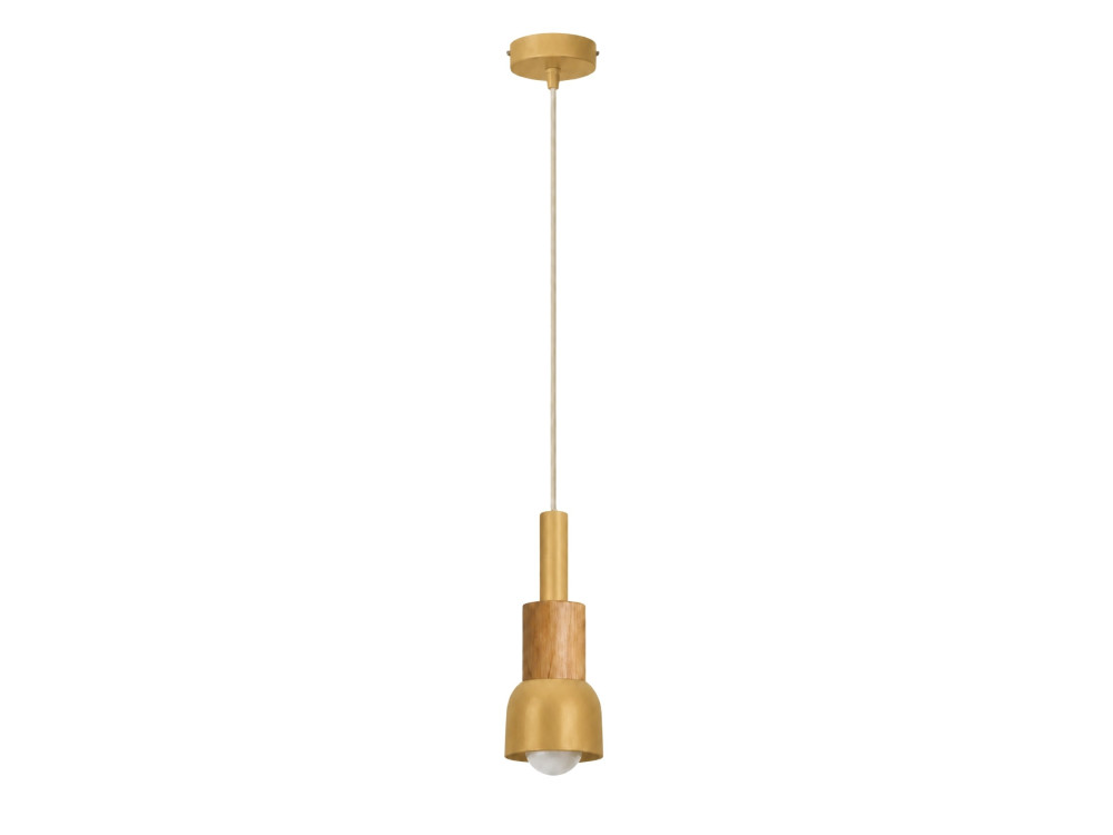 Metalen hanglamp "Elwood" - 10 x 25 cm - Geel