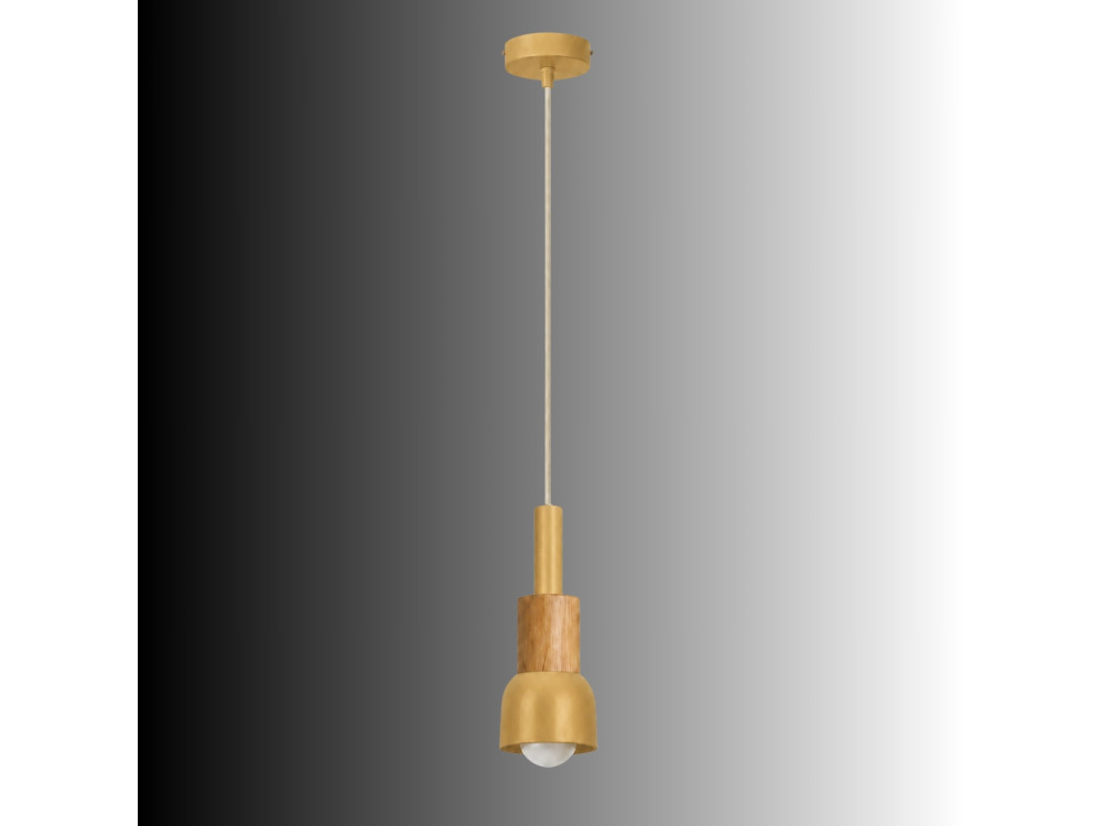 Metalen hanglamp "Elwood" - 10 x 25 cm - Geel