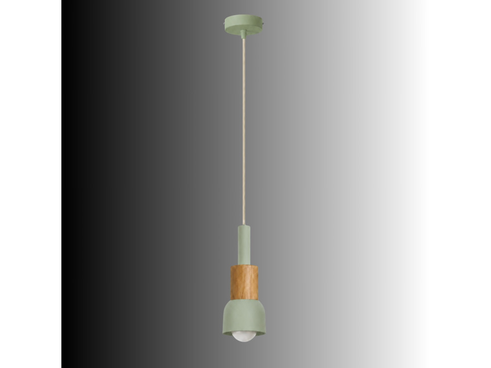 Metalen hanglamp "Elwood" - 10 x 25 cm - Groen