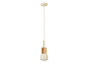 Metalen hanglamp "Elwood" - 10 x 25 cm - Beige