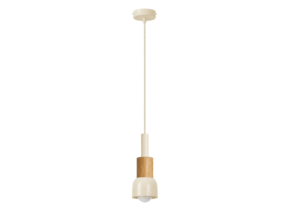 Metalen hanglamp "Elwood" - 10 x 25 cm - Beige