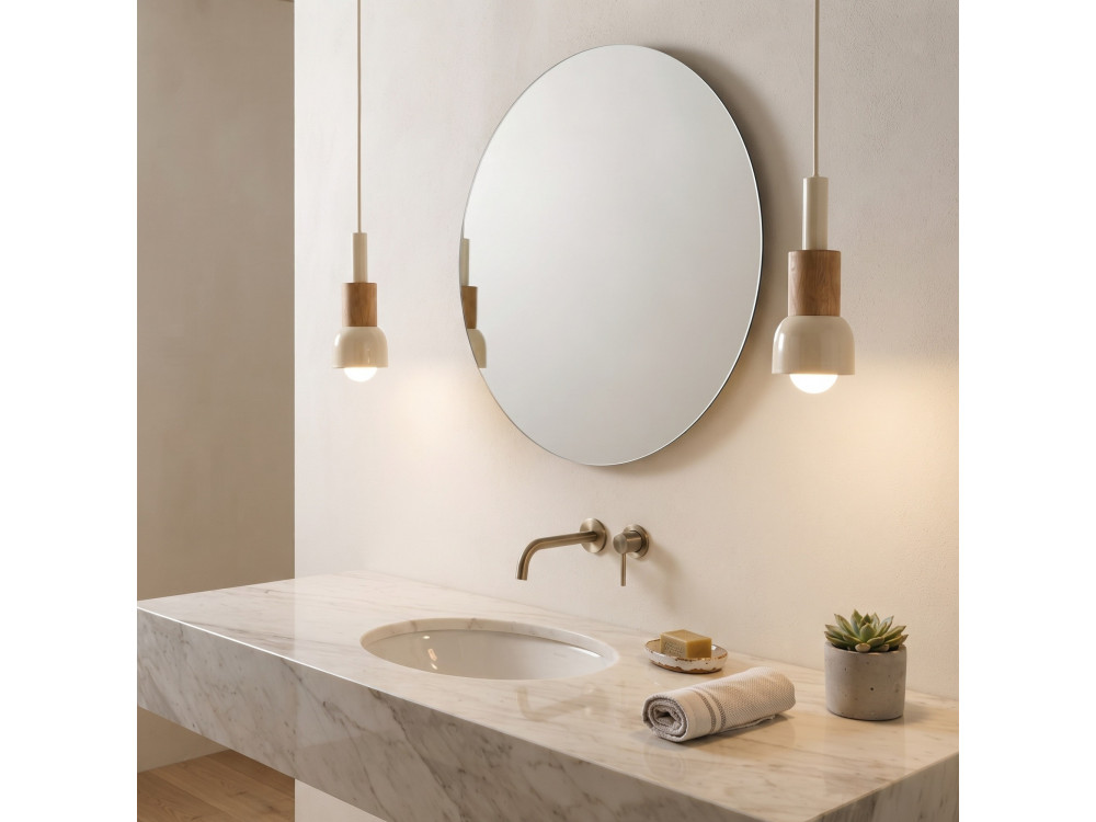 Metalen hanglamp "Elwood" - 10 x 25 cm - Beige