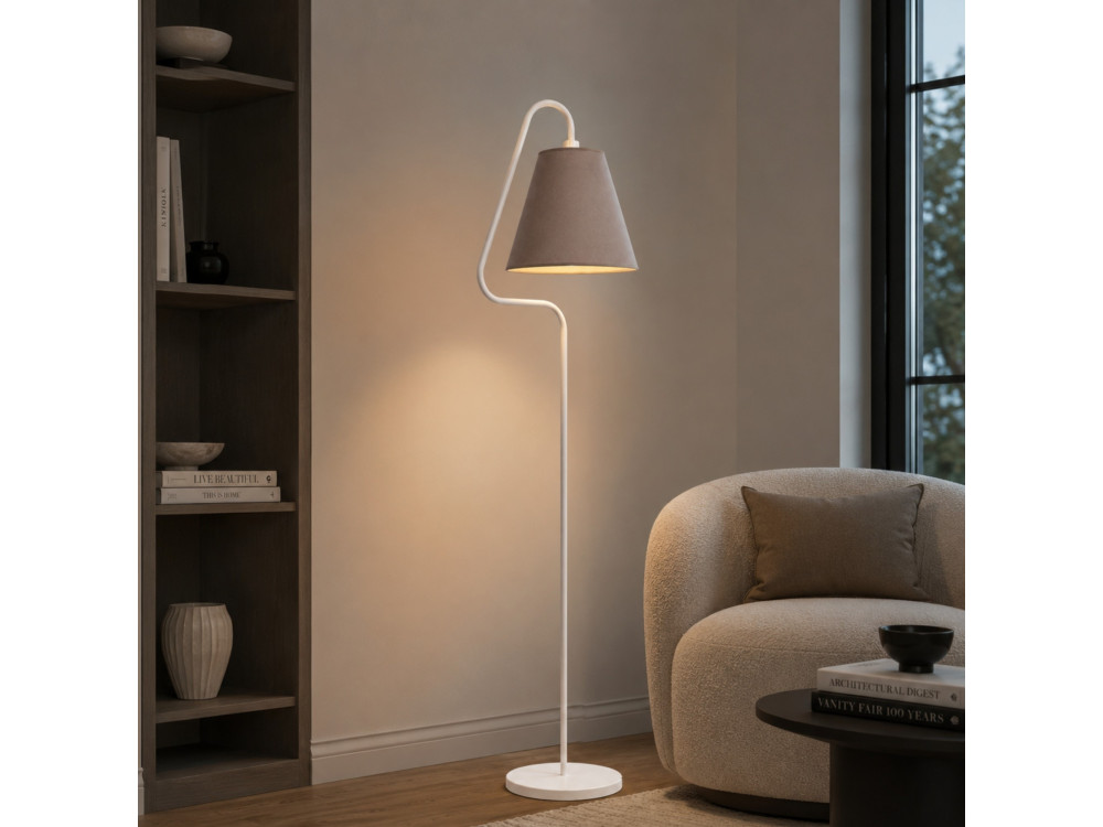 Metalen staande lamp "Altur" - 45 x 35 x 162 cm - Wit