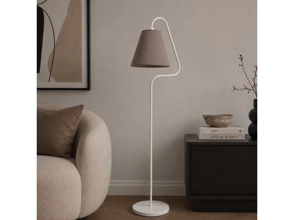 Metalen staande lamp "Altur" - 45 x 35 x 162 cm - Wit