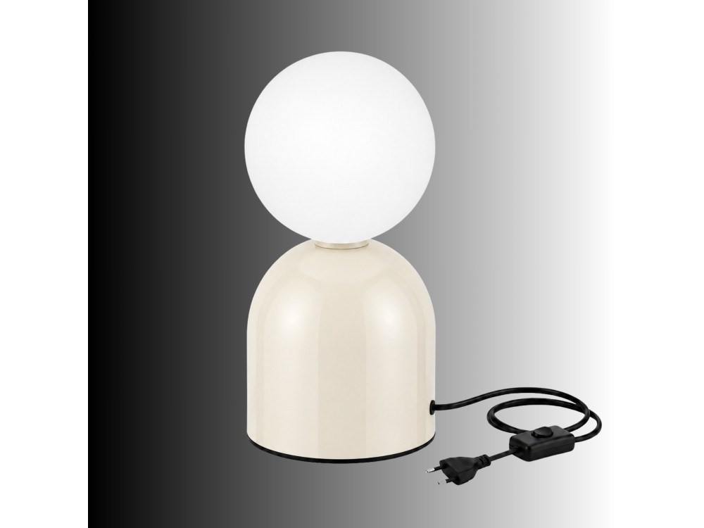 Metalen tafellamp "Pupa" - 14 x 14 x 25 cm - Beige