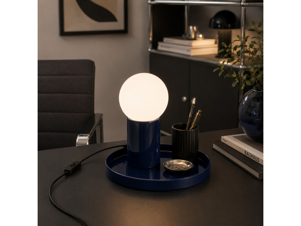 Metalen tafellamp "Tray" - 20 x 20 x 17 cm - Blauw