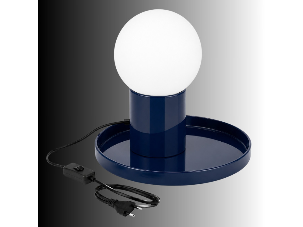 Metalen tafellamp "Tray" - 20 x 20 x 17 cm - Blauw