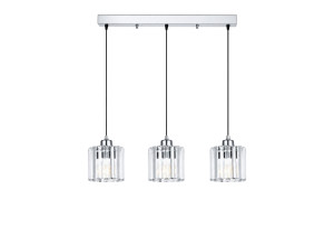 Metalen kroonluchter "Yakops" - 65 x 13 x 105 cm - Grijs