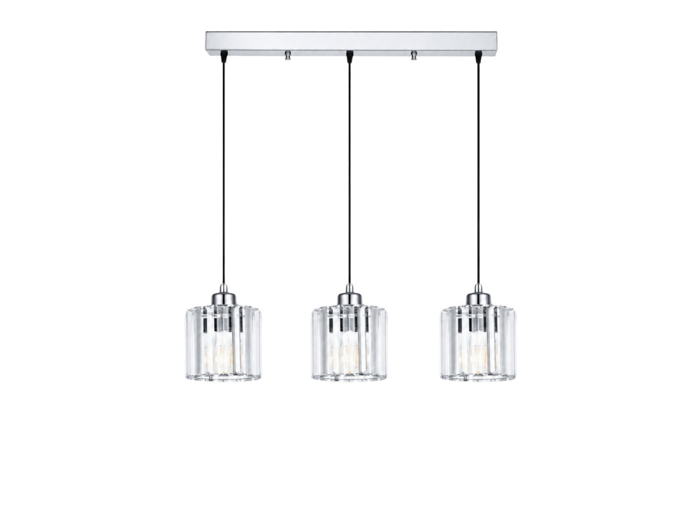 Metalen kroonluchter "Yakops" - 65 x 13 x 105 cm - Grijs