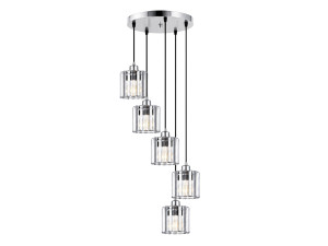Metalen kroonluchter "Yakops" - 47 x 47 x 105 cm - Grijs