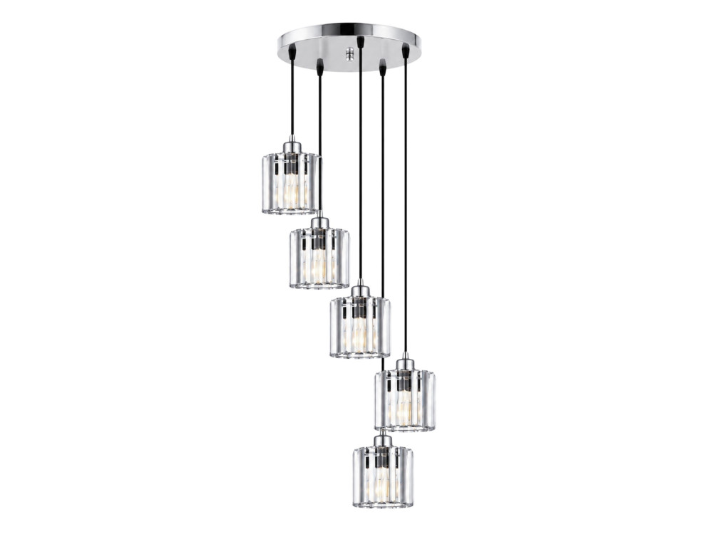 Metalen kroonluchter "Yakops" - 47 x 47 x 105 cm - Grijs