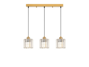 Metalen kroonluchter "Yakops" - 65 x 13 x 105 cm - Geel