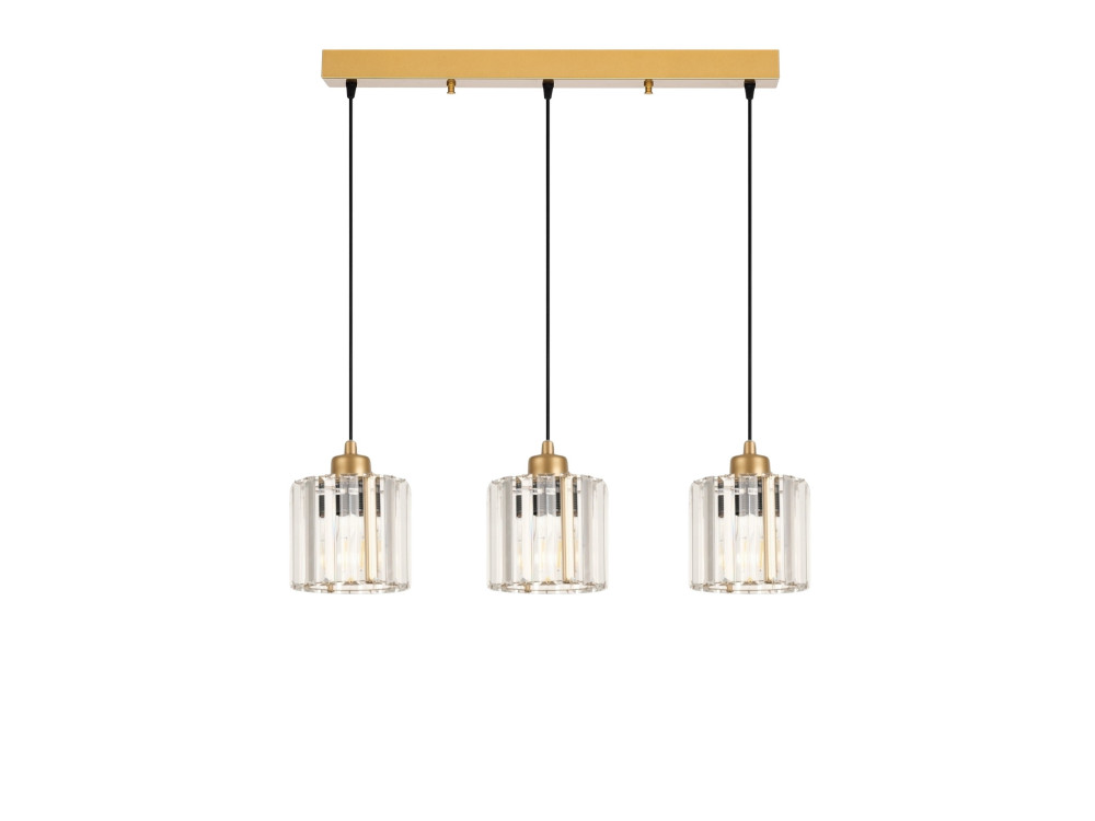 Metalen kroonluchter "Yakops" - 65 x 13 x 105 cm - Geel